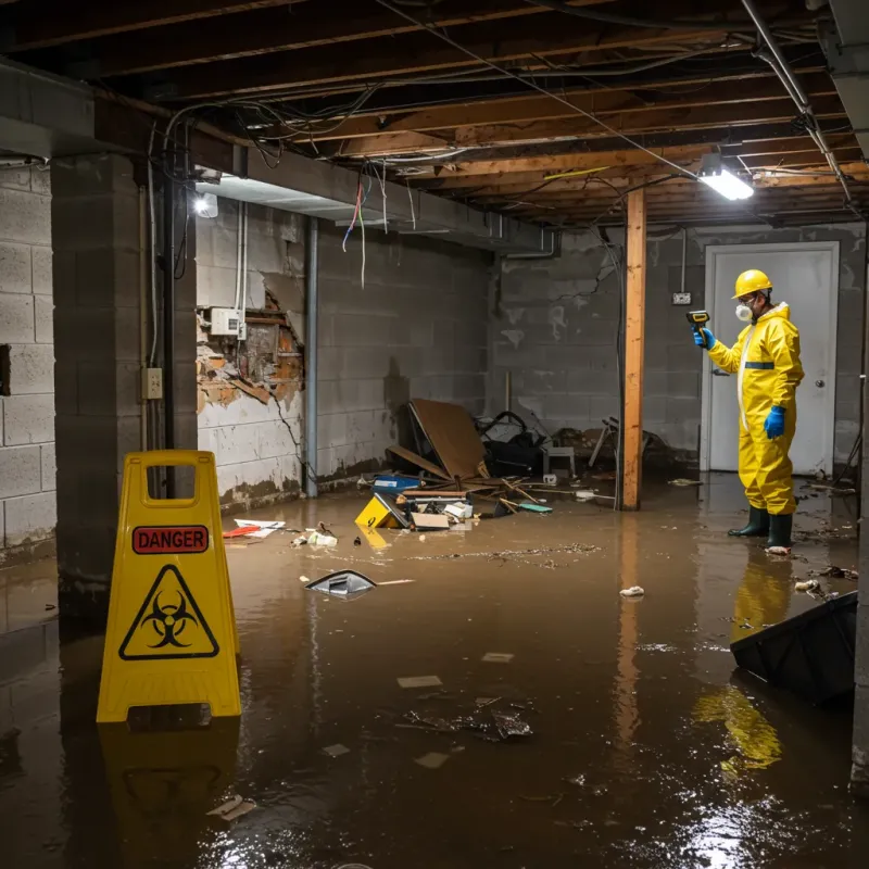 Flooded Basement Electrical Hazard in New Hanover County, NC Property